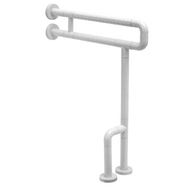 Imagem de Corrimão de vaso sanitário, barras de apoio para banheiro, estrutura estabilizadora de segurança com perna, antiderrapante, seguro, vaso sanitário sem barreiras