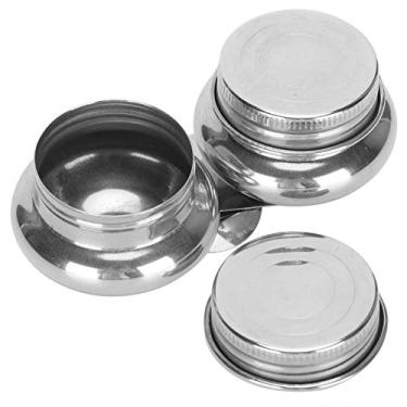 Imagem de Cryfokt Recipiente de Pintura a óleo, Pote Duplo de Pintura a óleo, Copo de Paleta de Colher Dupla Fácil de Usar, Não Cai, para Tinta Aquarela, a