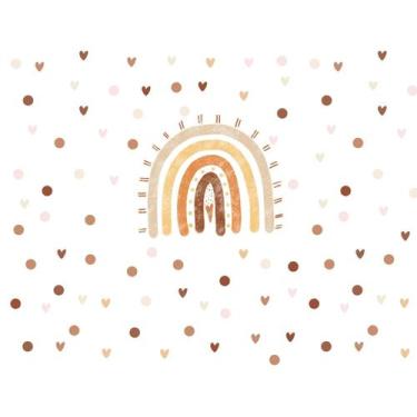 Imagem de Papel de Parede Adesivo estampa arco-íris aquarela - ALGIDECOR