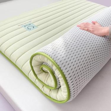 Imagem de Colchão Dobrável Completo, Colchão Triplo Pack And Play, Colchão Rolável, Cama De Enrolar Japonês, Futon King Size, Colchão De Chão Japonês único, Grey, 190 * 120 * 5cm/74 * 47 * 1.9in