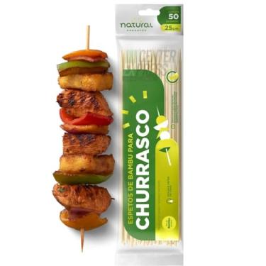 Imagem de 250UN ESPETINHO LISO 25CM CHURRASCO ESPETO 100% BAMBU