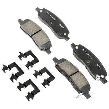 Imagem de ACDelco Kit de pastilhas de freio a disco traseiro de cerâmica profissional 17D1172CHF1 com clipes