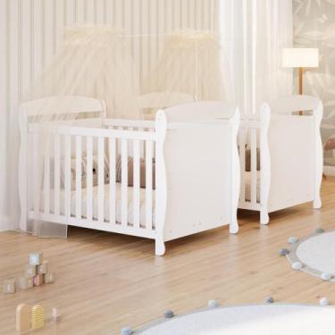 Imagem de Berços Americano Gêmeos Marquesa 3 Em 1 Mini Cama 100% MDF - Faura, Br