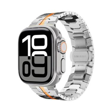 Imagem de Pulseira De Metal Em Aço Inoxidável Para Apple Watch 46 42mm Ultra3 49