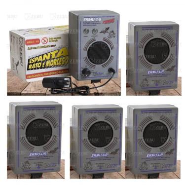 Imagem de Espanta Rato Repelente Ultrasonico Sonoro Zebu + 4 Emissores