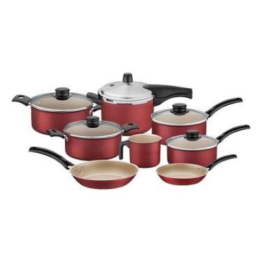 Imagem de Jogo De Panelas 8 Peças Tramontina Com Panela De Pressão Vancouver 4,5