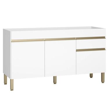 Imagem de Balcão Gabinete Para Pia Sem Tampo 150cm Lina K02 Supremo - Mpozenato