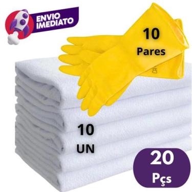 Imagem de Kit Pano Chão Saco Alvejado Duplo Resistente Grande 100% Algodão Branc