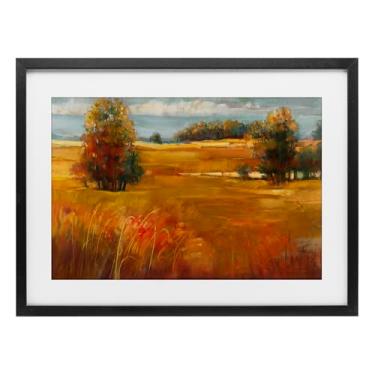 Imagem de Stupell Industries Impressão emoldurada de bétula do campo claro de outubro sob vidro, design de Carol Rowan, 43 x 58 cm