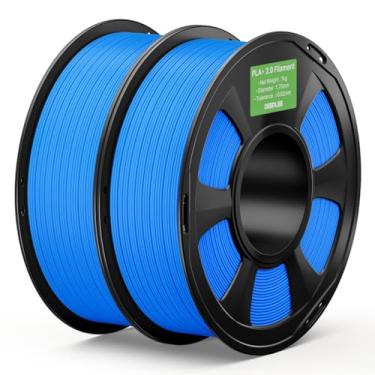 Imagem de DEEPLEE Filamento PLA+ 2.0 1,75 mm, filamento de impressora 3D de resistência mais forte, azul celeste 2 kg, filamento de impressora 3D PLA Plus atualizado, filamento PLA+ de alta velocidade para a