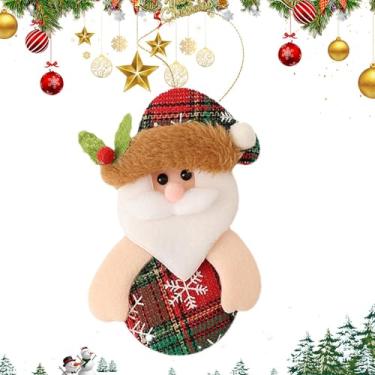 Imagem de Enfeite Para Árvore De Natal | Suave e com Cordão,Pingente De Pai Natal E De Neve Para Árvore De | Para Sala De Estar Quarto Lareira Porta Parede Festa