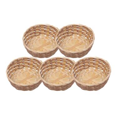 Imagem de LABRIMP Cesta de frutas de bambu, organizador de cesta de pão com drenagem automática, suporte de armazenamento de cozinha, cesto de frutas