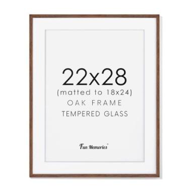 Imagem de Porta-retratos Fun Memories 22x28 cm, nogueira, madeira maciça de carv