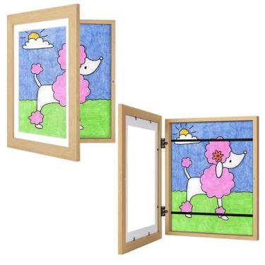 Imagem de Porta-retratos JDZIVTOP Kids Artwork, pacote com 2 unidades, 25x32 cm,