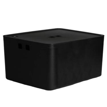 Imagem de Caixa Organizadora 36 Litros Grande Com Tampa Preto - Paramount