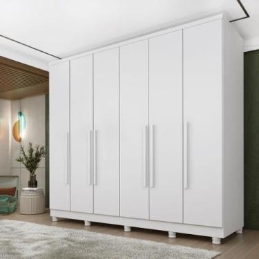 Imagem de Guarda Roupa Casal com pés 6 Portas 4 Gavetas 239cm Veneza - Tcil Móve