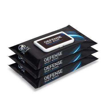 Imagem de Defense Soap Toalhetes corporais totalmente naturais com óleo de melaleuca | Wrestling, combate, acampamento, academia, lenços de chuveiro pós-treino para homens e mulheres. 40 unidades (pacote com 3)