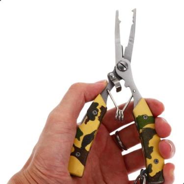 Imagem de Alicate Canivete Multifuncional Aço Peixe Pesca Corta Linha Pescaria E