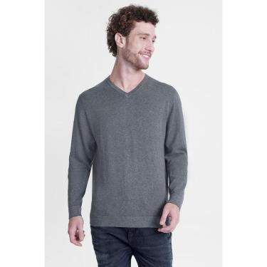 Imagem de Tricot Aramis Manga Longa Gola v Cinza Mescla-Masculino