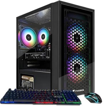 Imagem de STGAubron PC Desktop para jogos, Intel Core i5 3.2G até 3.6G, Radeon RX 560 4G GDDR5, 16G RAM, 512G SSD, 600M WiFi, BT 5.0, RGB Fan x 3, teclado e mouse e mouse pad RGB, W10H64
