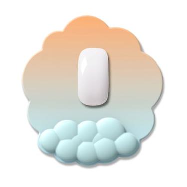 Imagem de DDIOYIUR Mouse pad de gel para descanso de pulso - Mousepad ergonômico de escritório com suporte de pulso, base de poliuretano antiderrapante à prova d'água para alívio da dor, tapete de acessórios de