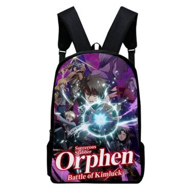 Imagem de Mochila Orphen Kids School Mochila escolar impressa em 3D em nylon 30x14x40cm