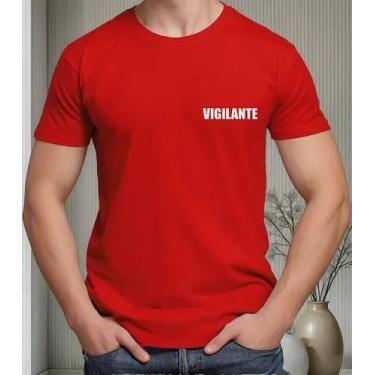 Imagem de Camiseta Camisa Adulto Masculina Feminina Algodão Uniforme Vigilante V