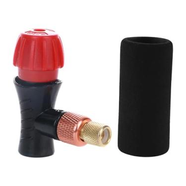 Imagem de KiBcsLic Inflador de pneus de bicicleta com CO2, peças para bico de cilindro de CO2, adaptador de cabeça inflável para bicicleta, Capa de Esponja Preta