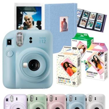 Imagem de Kit Câmeras Instax Mini 12 Azul Fujifilm + 40 Filmes Soft Colors + Alb