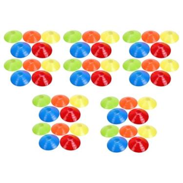 Imagem de Generic Conjunto de 50 cones de disco para treinamento, marcação de campo de futebol, agilidade e outros exercícios.