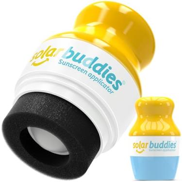 Imagem de Aplicador de Protetor Solar Solar Buddies – Unidade Azul – Aplicador com Esponja Roll-On Recarregável e Livre de BPA para Protetor Solar, Creme e Loção – Para Crianças, Adultos e Famílias – Capacidade de 100 ml / 3,4 fl oz, Tamanho Perfeito para Viagens