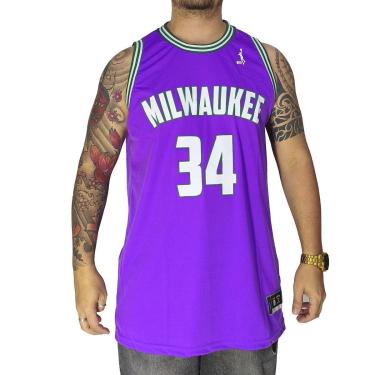Imagem de Regata Basquete M10 Milwaukee 34 Roxo-Masculino