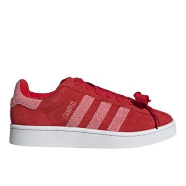 Imagem de adidas Campus 00s Tênis feminino, Better Scarlet/Pink Spark/Cloud White, 35