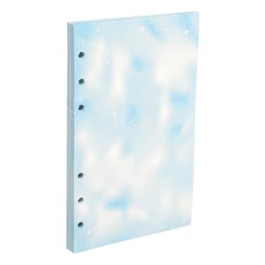 Imagem de PATIKIL A6 Papel de folha solta, 80 folhas de 17 x 10 cm, refil para fichário de papel para fichário de 6 anéis, agenda, agenda, profissionais, azul