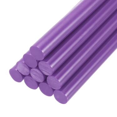 Imagem de PATIKIL Bastões de cola quente para pistola de cola, 10 peças de bastões de cola adesivos coloridos de derretimento a quente a granel para projetos de bricolage, decoração de arte de artesanato