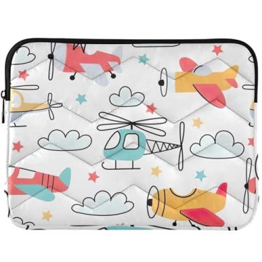 Imagem de Capa para laptop de helicóptero de desenho animado, bolsa para laptop, acessórios de computador, universais de 13 a 14 polegadas