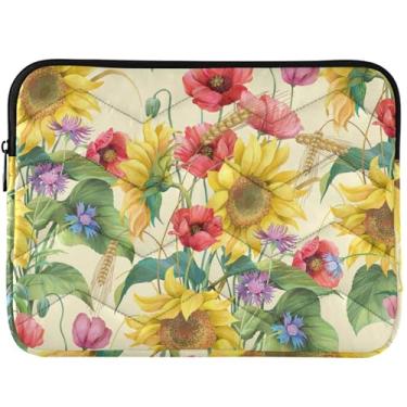 Imagem de Capa protetora para laptop floral girassóis para MacBook 13 polegadas universal 13-14 polegadas acessórios de computador