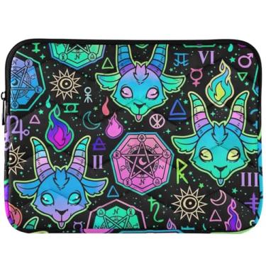 Imagem de Capa para notebook brilhante animais esotéricos cabra capa para notebook para MacBook Air 13 polegadas capa fofa para laptop 13-14 polegadas universal