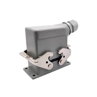 Imagem de 1 peça de conectores resistentes HDC-HE-006 010 016 024 032 048 16A conexão de parafuso 500V conector de aviação retangular industrial (HDC-HE-006-1-L)