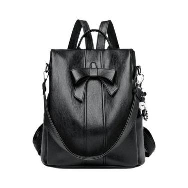 Imagem de Bolsa De Ombro Feminina De Couro PU De Grande Capacidade, Bolsa De Via