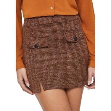 Imagem de Saia Sawary Curta - 277523 - MARROM P-Feminino