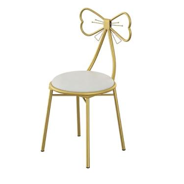 Imagem de TOPINCN Banco de Maquiagem, Cadeira de Toucador de Couro PU Com Encosto Removível e Almofadas Antiderrapantes para Os Pés, Almofada Macia para Penteadeira de Quarto e Banco para (Almofada de couro