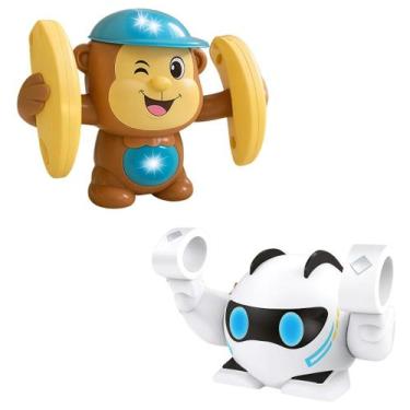 Imagem de Robô Interativo Musical e Giratório Luzes Brinquedo - Utilizai, Macaco
