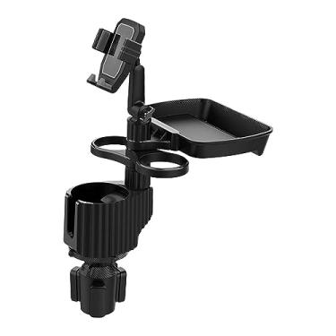 Imagem de NITAGO Suporte Expansível para Porta-copos de Carro com Base Ajustável, com Porta-copos Duplo, Acessórios, Bandeja Porta-copos para Carro, Suporte P, cinza