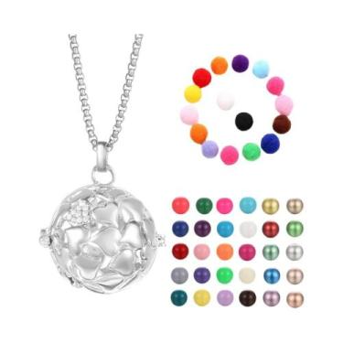 Imagem de Colar Difusor De Óleo Essencial Para Aromaterapia, Design De Gaiola De