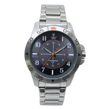 Imagem de Relógio Masculino de Aço Tuguir Analógico Infinity 9167F Prata e Cinza e Laranja-Masculino