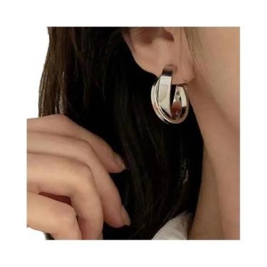 Imagem de Brincos De Argola Geométrica Torcida Em Ouro E Prata, Moda Punk Y2K, J