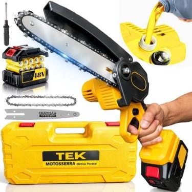 Imagem de Mini Moto Serra Eletrica Sem Fio a Bateria 48v Bivolt 1500w Motosserra