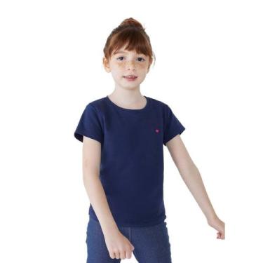 Imagem de Blusa Básica Infantil Menina Manga Curta Com Patch Bordado Hering Kids