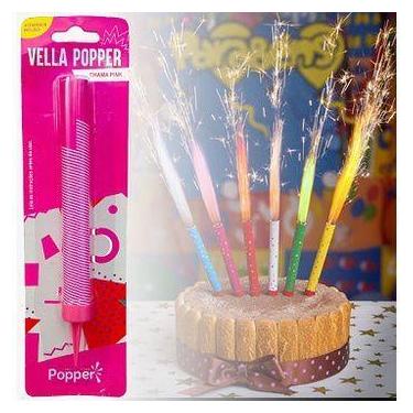 Imagem de Vela Cascata Vulcão p/ Festas 1 Unidades - Popper, Pink